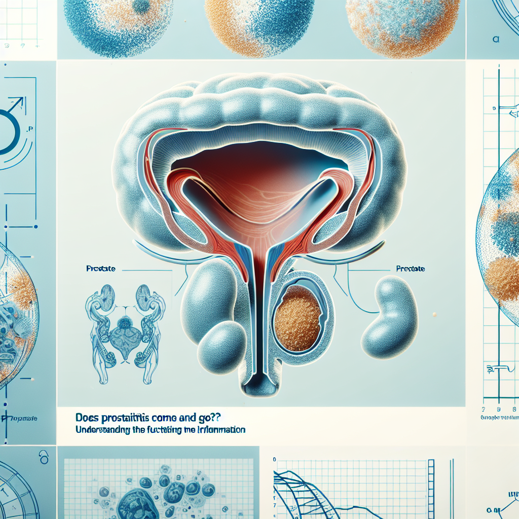 Illustration of the prostate gland highlighting different types of prostatitis