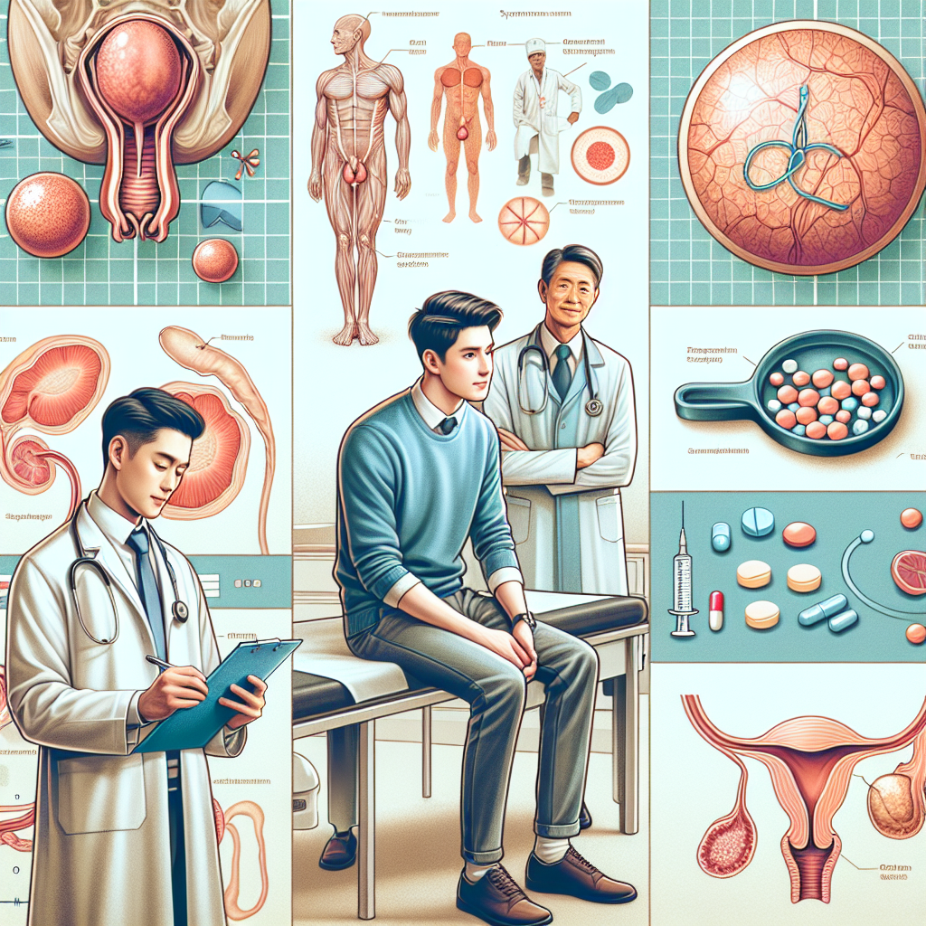 Infographic on Prostatitis showing symptoms, types, and treatments